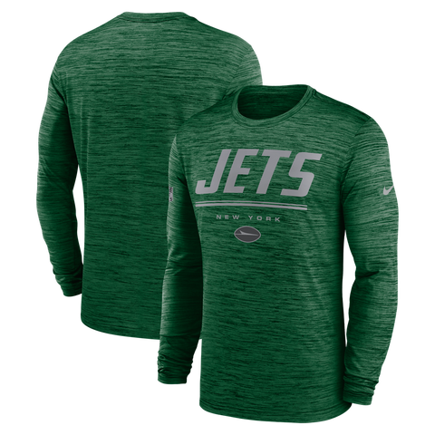 Men's Nike Green New York Jets Sideline Offensive Transition Velocity Dri-FIT Long Sleeve T-Shirt