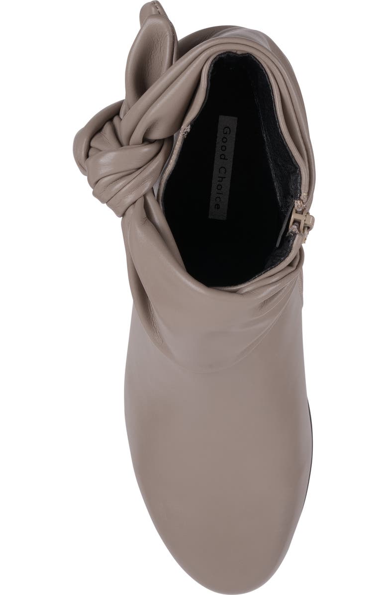 GOOD CHOICE NEW YORK Lavan Wedge Knot Bootie, Alternate, color, Taupe