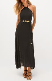 ViX Paula Hermanny Lelia Mesh Halter Dress
