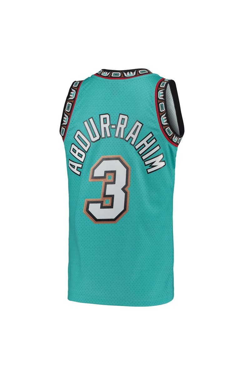 Mitchell & Ness Men's Mitchell & Ness Shareef Abdur-Rahim Turquoise Vancouver Grizzlies Hardwood Classics 1996/97 Swingman Jersey, Alternate, color, 
