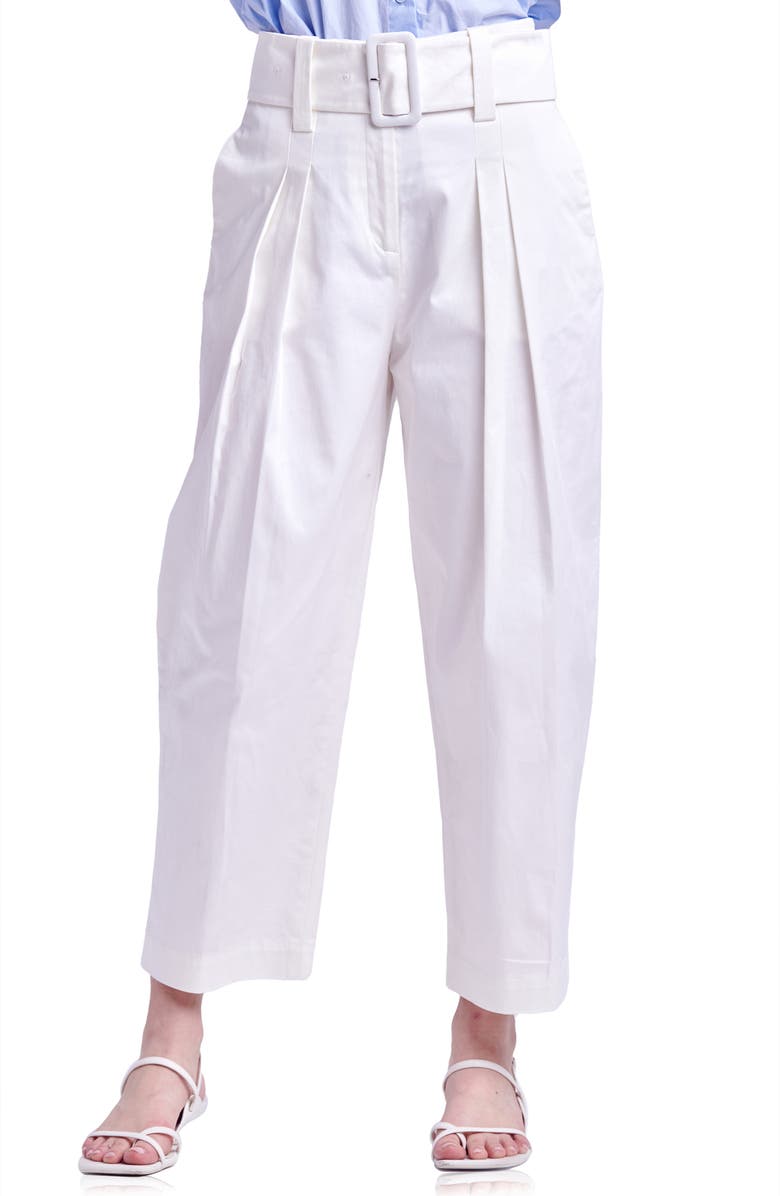 English Factory Belted Pleated Pants, Main, color,