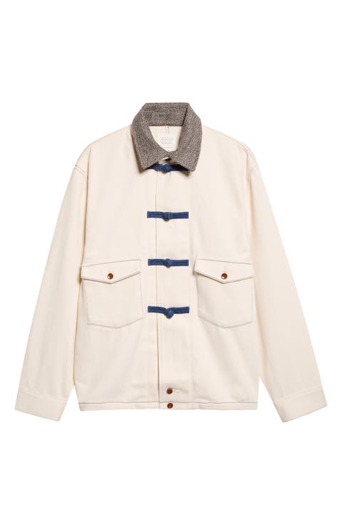 Loose Denim Jacket with Adjustable Collar