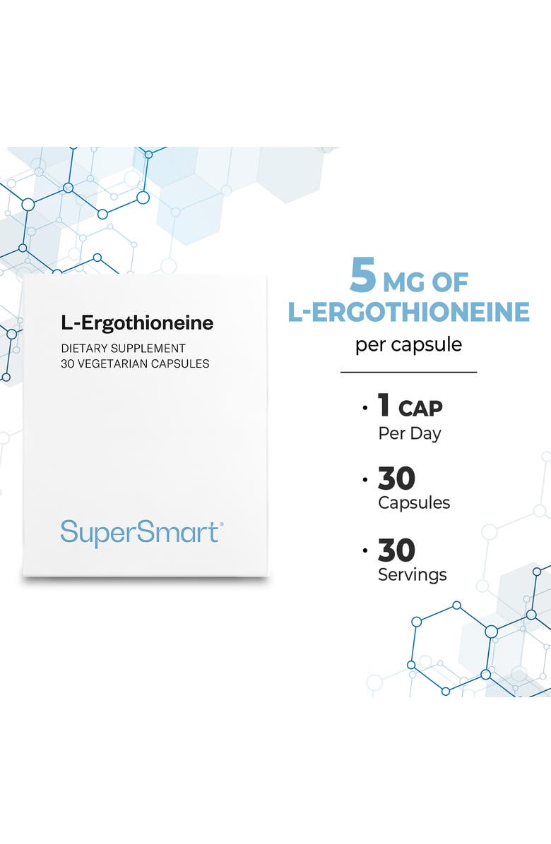 SuperSmart L-Ergothioneine Supplement 5mg, Alternate, color, NO COLOR