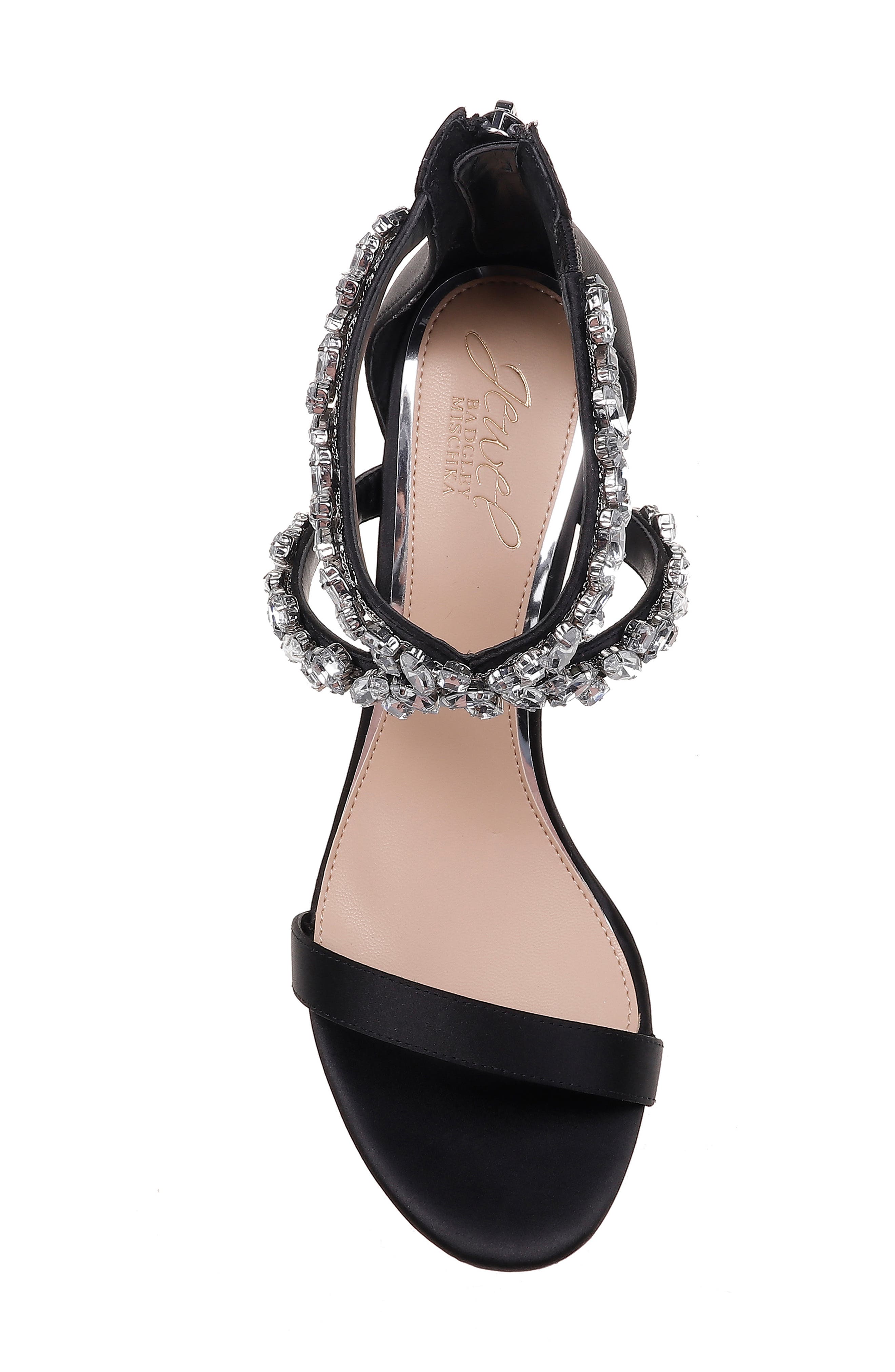 Jaylee Sandal, Alternate, color, BLACK SATIN
