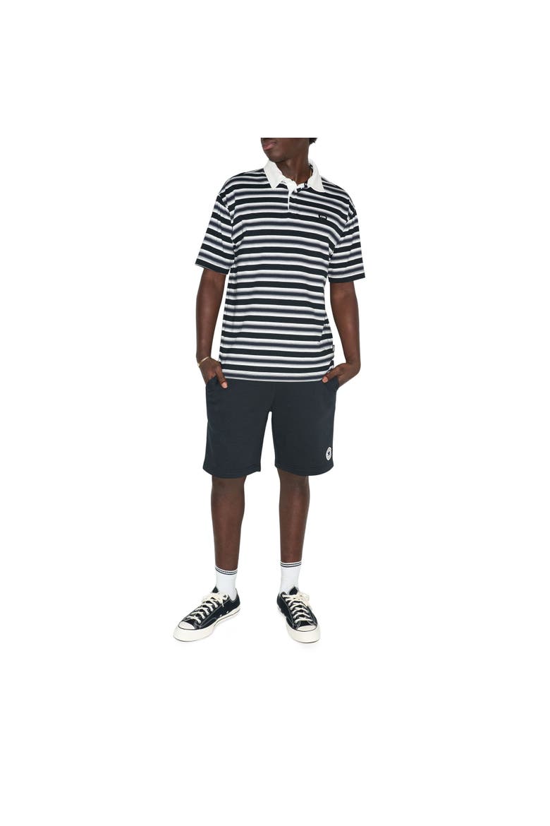 Ombre Stripe Polo, Alternate, color, CONVERSE BLACK MULTI