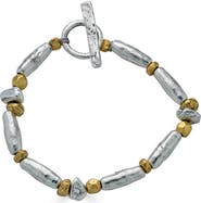 Loni Paul Jewelry Mixed Metal Organic Bead Bracelet