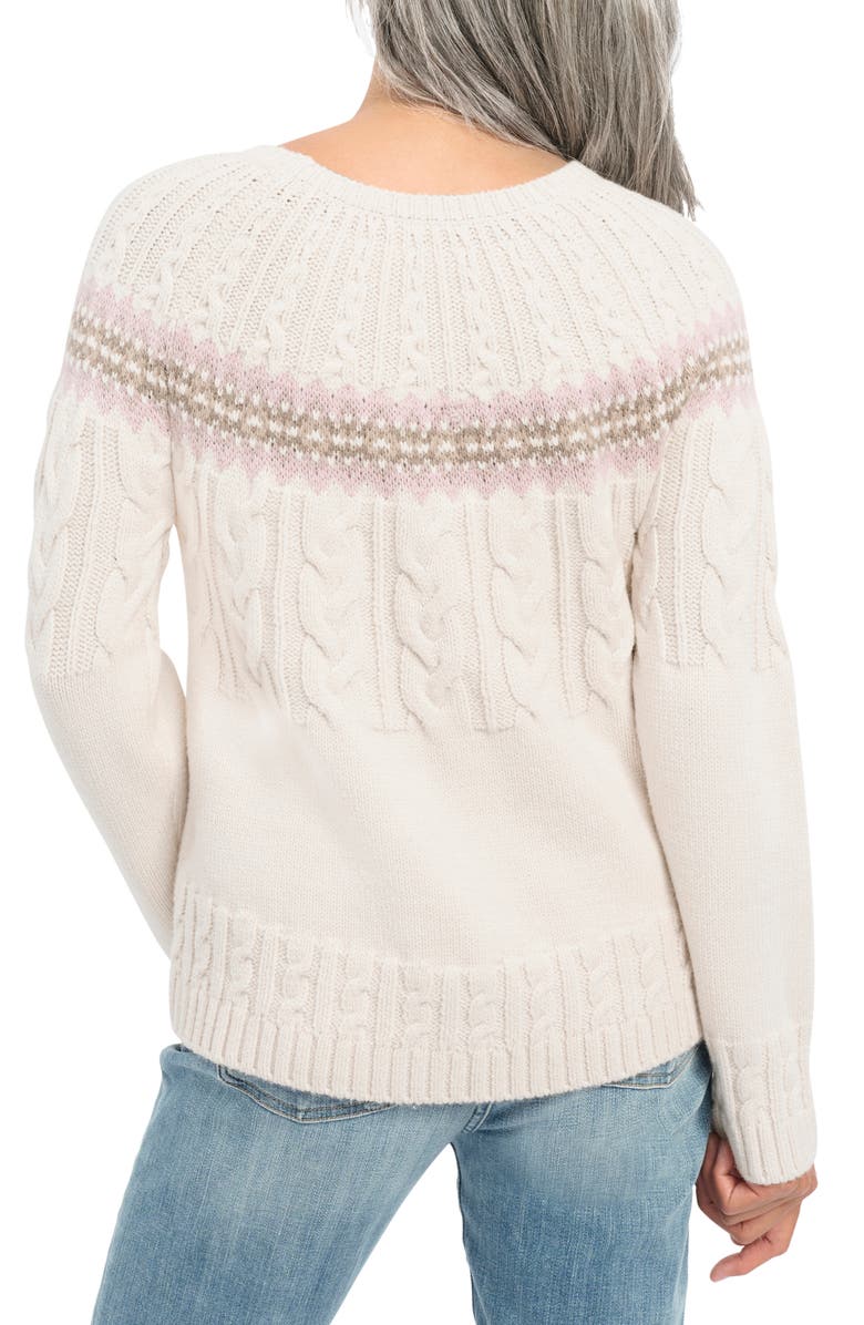 Splendid Olga Cotton Blend Cable Knit Sweater, Alternate, color,