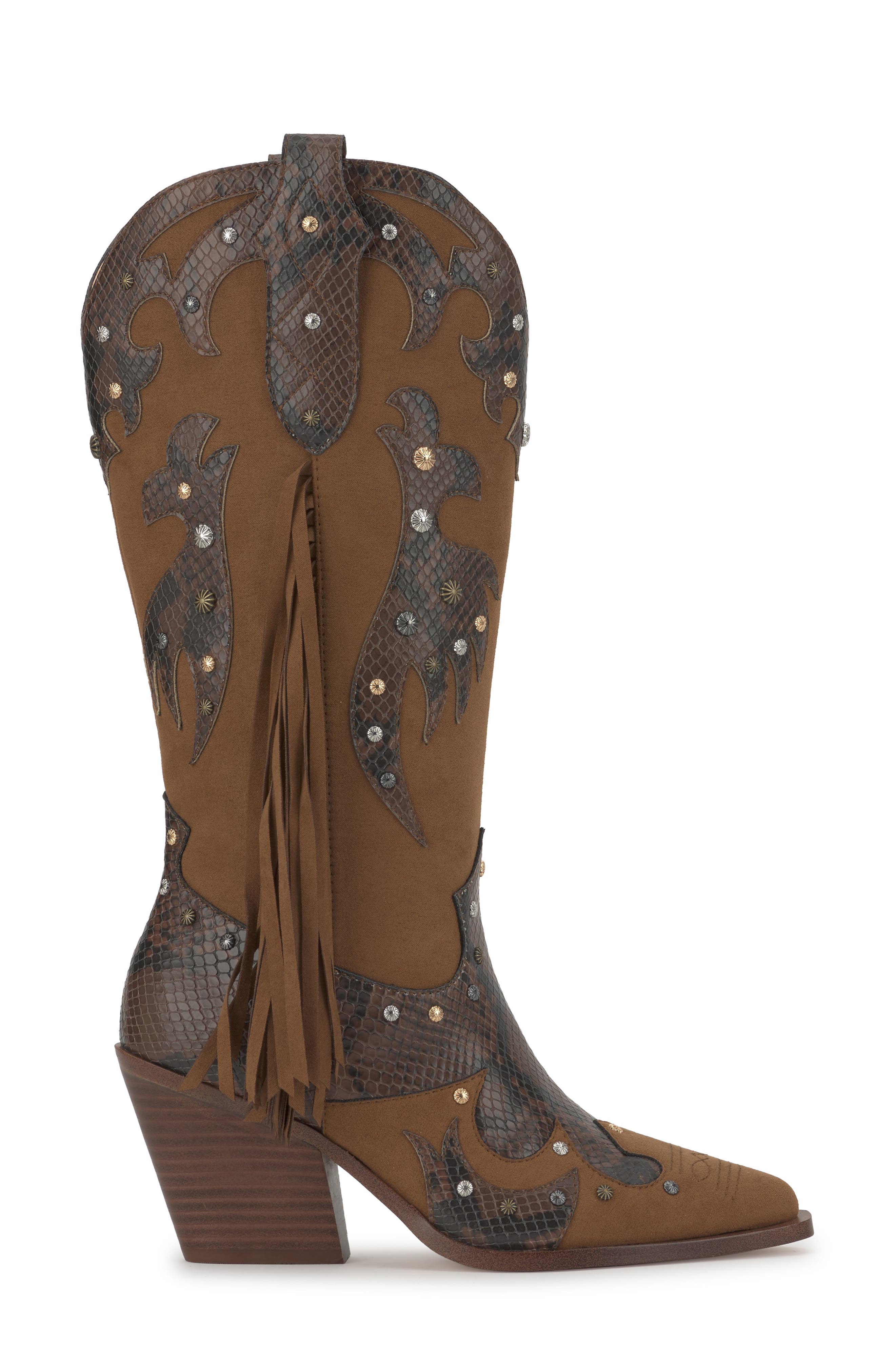 Piarin Pointed Toe Western Boot, Alternate, color, LIGHT HICKORY