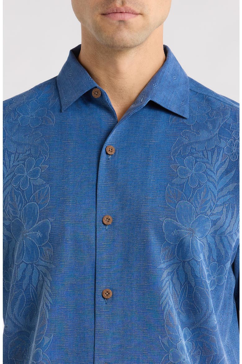 Kona Luxe Silk Button-Up Shirt, Alternate, color, DOCKSIDE BLUE