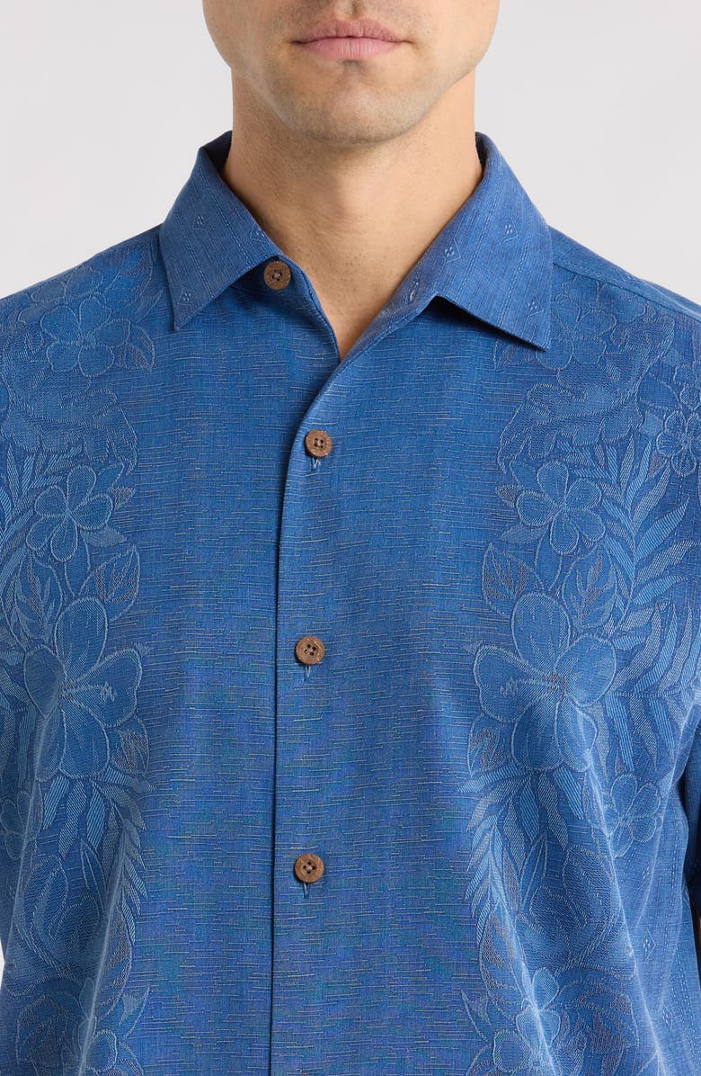 Tommy Bahama Kona Luxe Silk Button-Up Shirt, Alternate, color, Dockside Blue