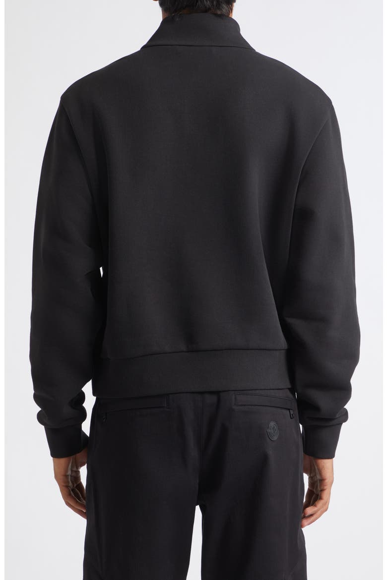 Quarter Zip Cotton Pullover, Alternate, color, BLACK
