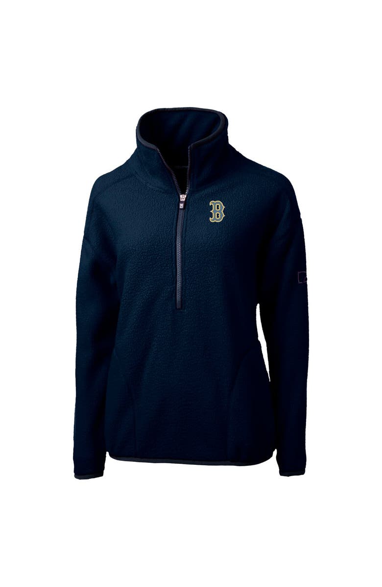 Cutter & Buck Women's Cutter & Buck Navy Boston Red Sox City Connect Cascade Eco Sherpa Half-Zip Pullover Jacket, Alternate, color, 
