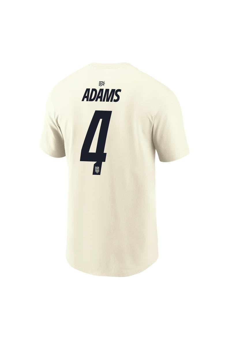 Men's Nike Tyler Adams Cream USMNT Home Name & Number T-Shirt, Alternate, color, Cream