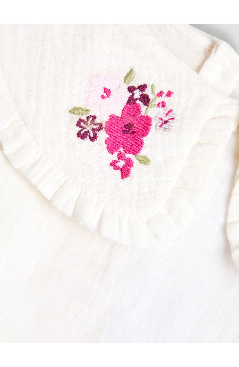 JOJO MAMAN BEBE Embroidered Cotton Shirt & Corduroy Pinafore Dress Set, Alternate, color, Rose