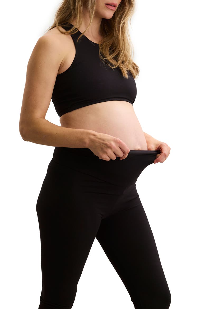 The Maternity Bodyflex Capri Legging, Alternate, color, Black