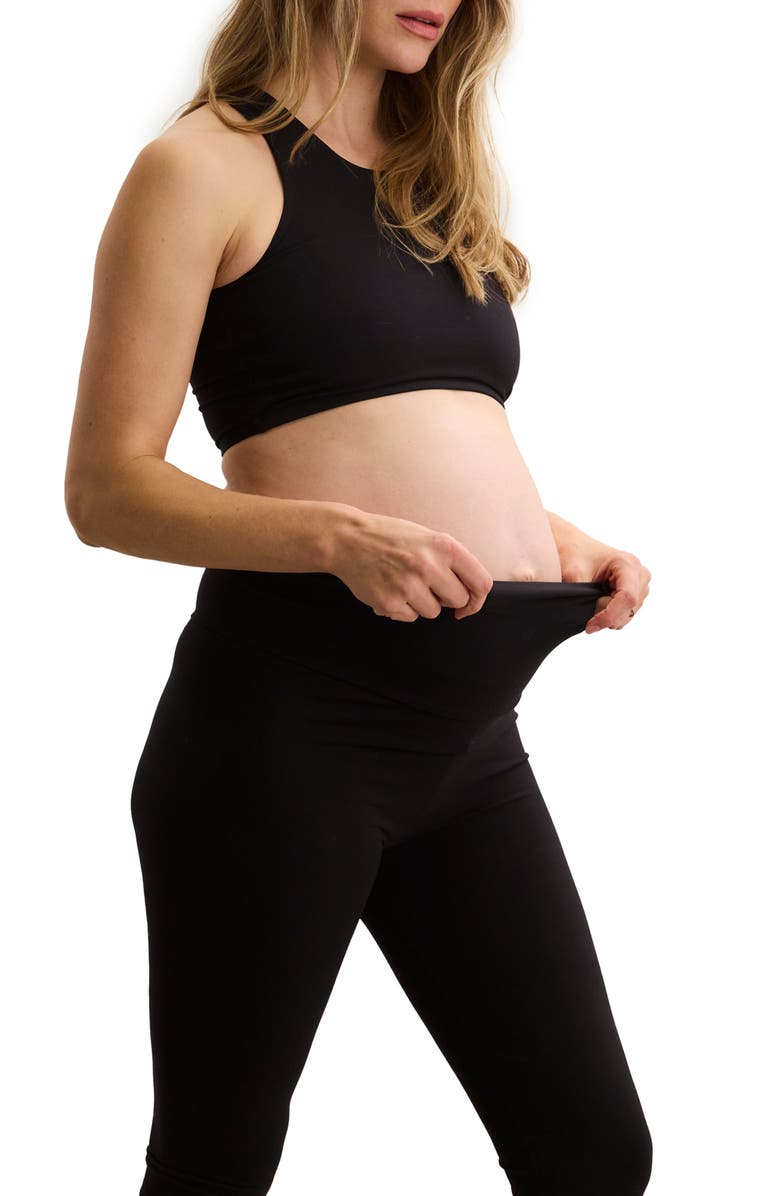 HATCH Collection The Maternity Bodyflex Capri Legging, Alternate, color, Black