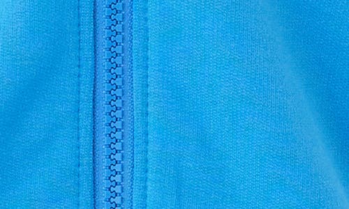 Threads 4 Thought Maya Short Sleeve Zip Terry Hoodie In Blue