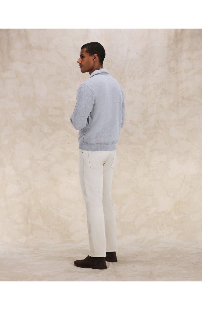 Fortela Yale Fleece Jersey Quarter Zip Collared Sweatshirt, Alternate, color, Melange