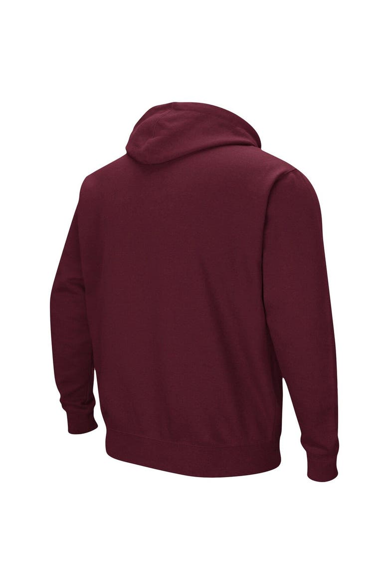Men's Colosseum Maroon Virginia Tech Hokies Arch & Logo 3.0 Pullover Hoodie, Alternate, color, Maroon