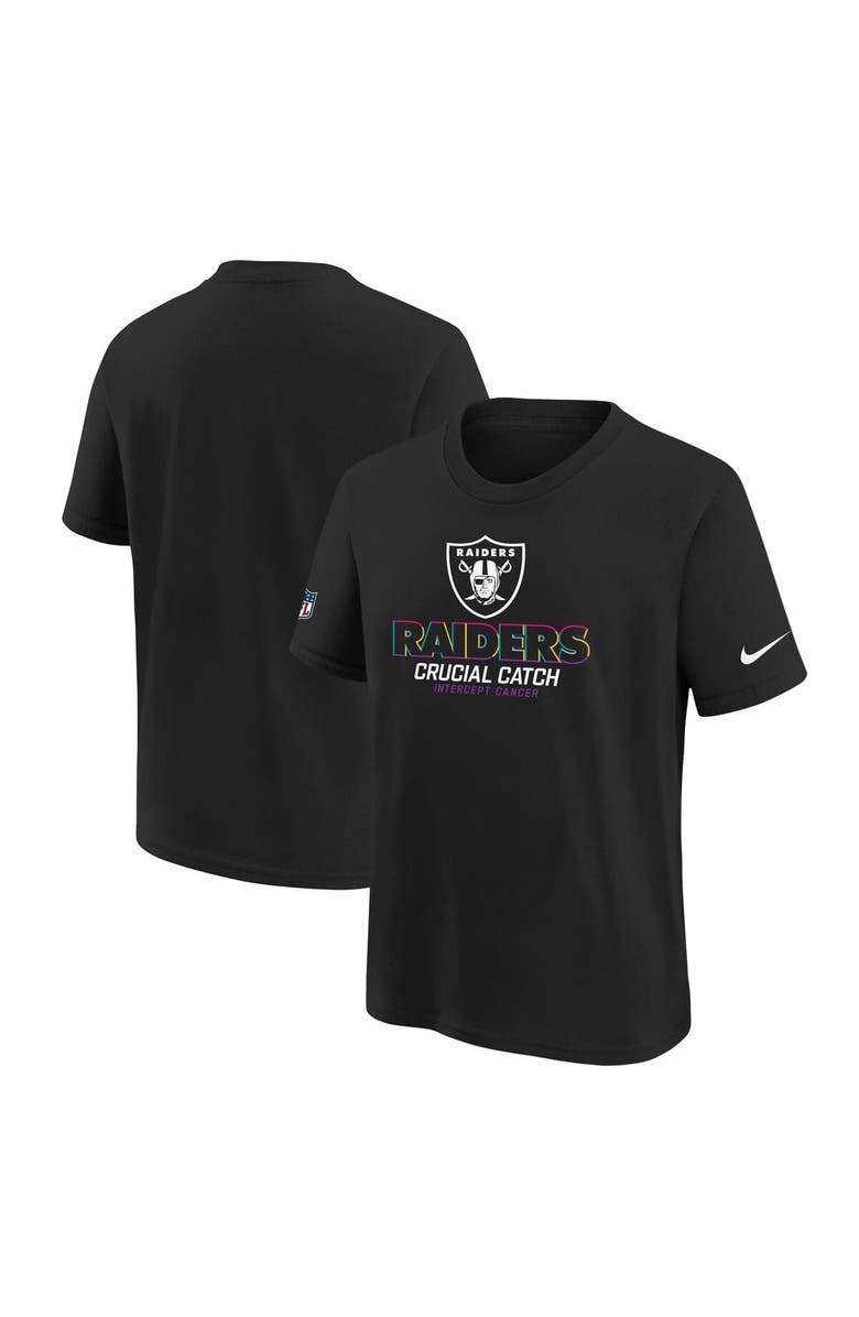 Nike Youth Nike  Black Las Vegas Raiders 2024 NFL Crucial Catch T-Shirt, Alternate, color, Black