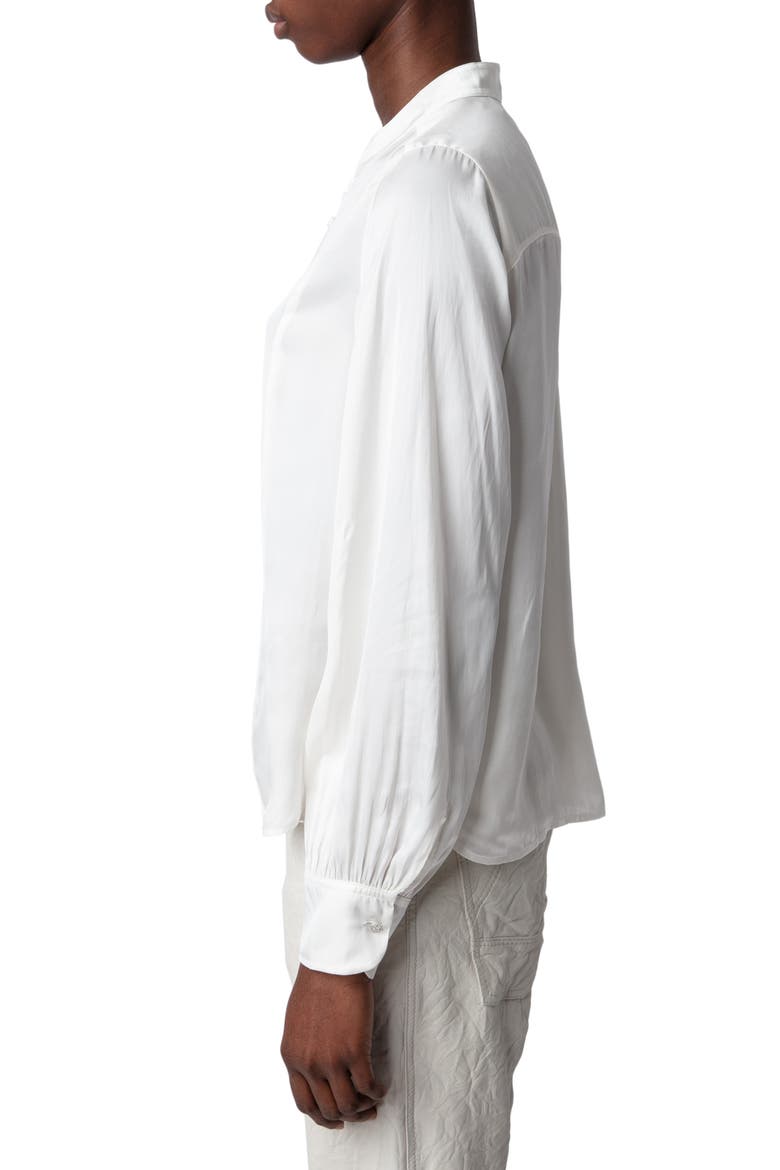 Twina Satin Pullover Shirt, Alternate, color, JUDO