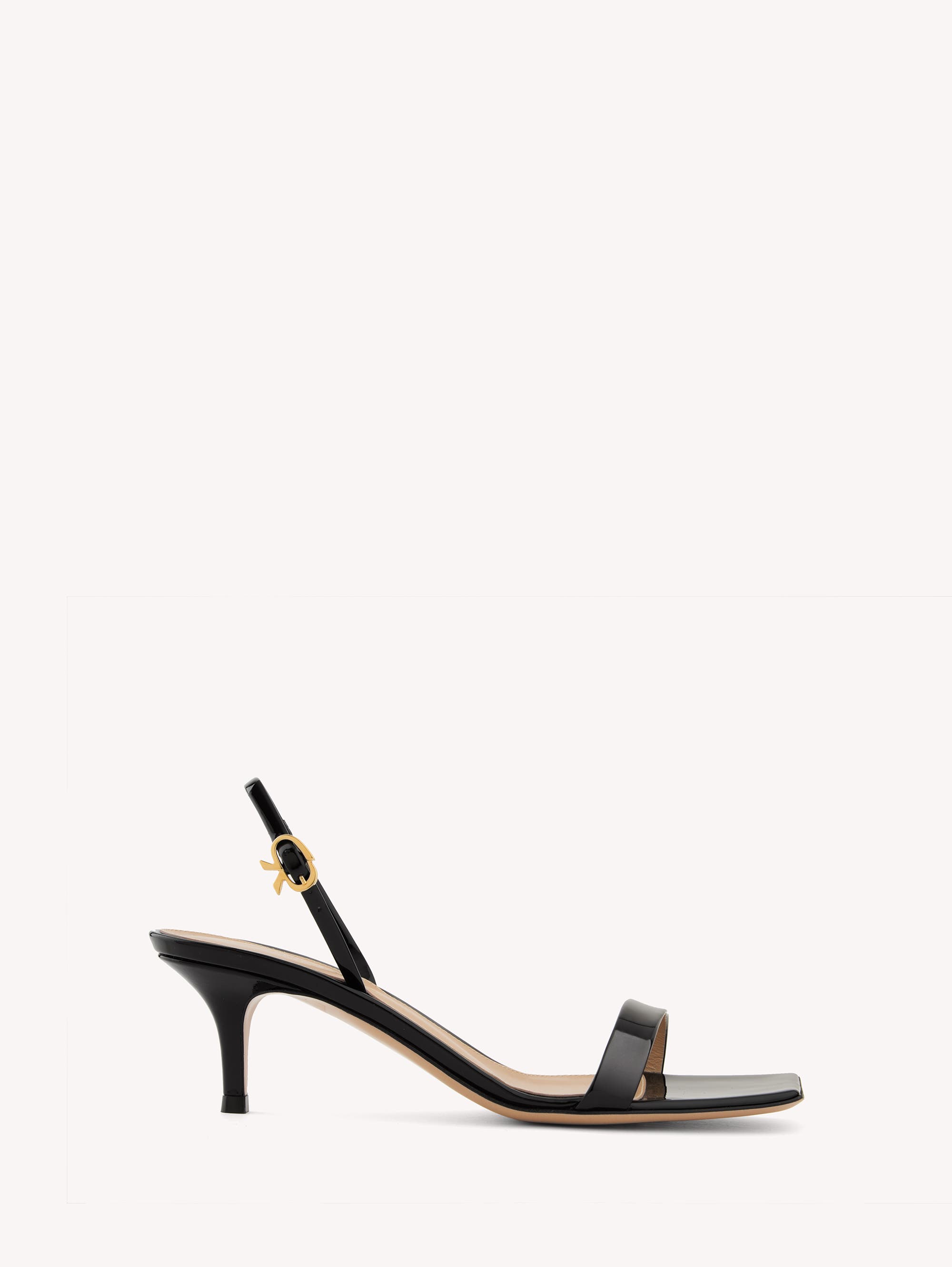Gianvito Rossi Ribbon Kitten Sandals, Main, color, Black