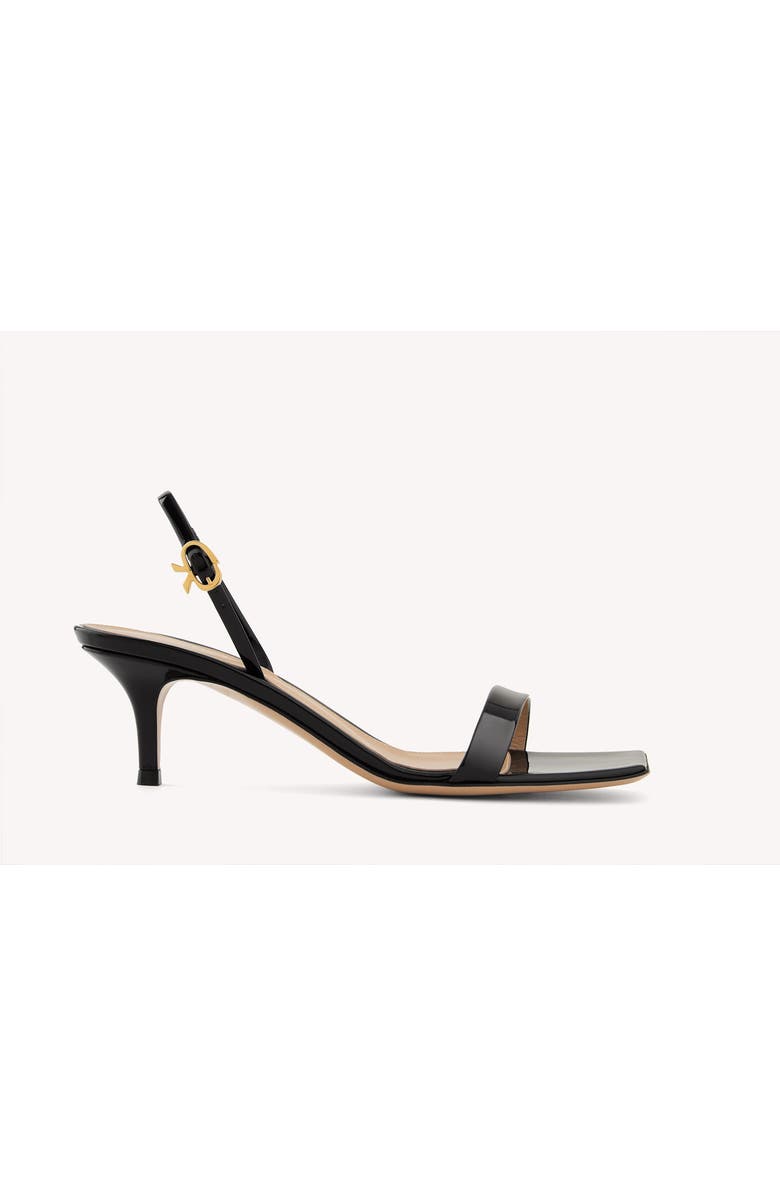 Gianvito Rossi Ribbon Kitten Sandals, Main, color, Black