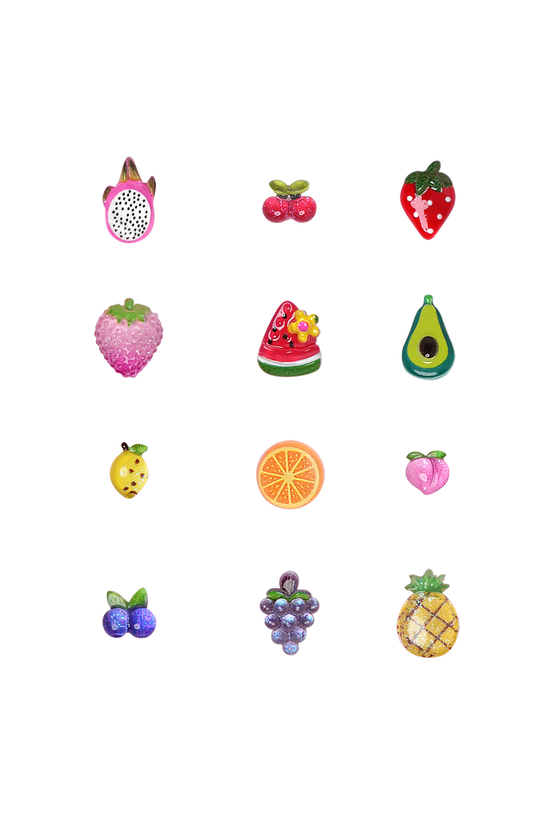 Juicy Fruit - 120+ Assorted Nail Charms, Alternate, color, Assorted multicolor fruit