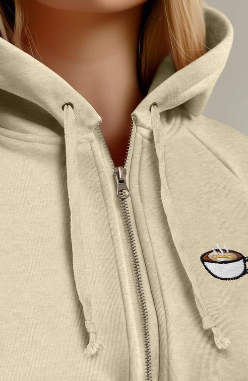 DALIX DALIX CAPPUCCINO ZIP FLEECE HOODIE 