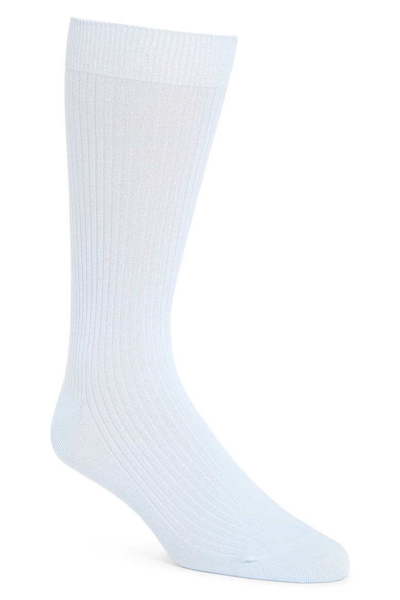 Casual Rib Crew Socks, Main, color, BLUE DIAMOND