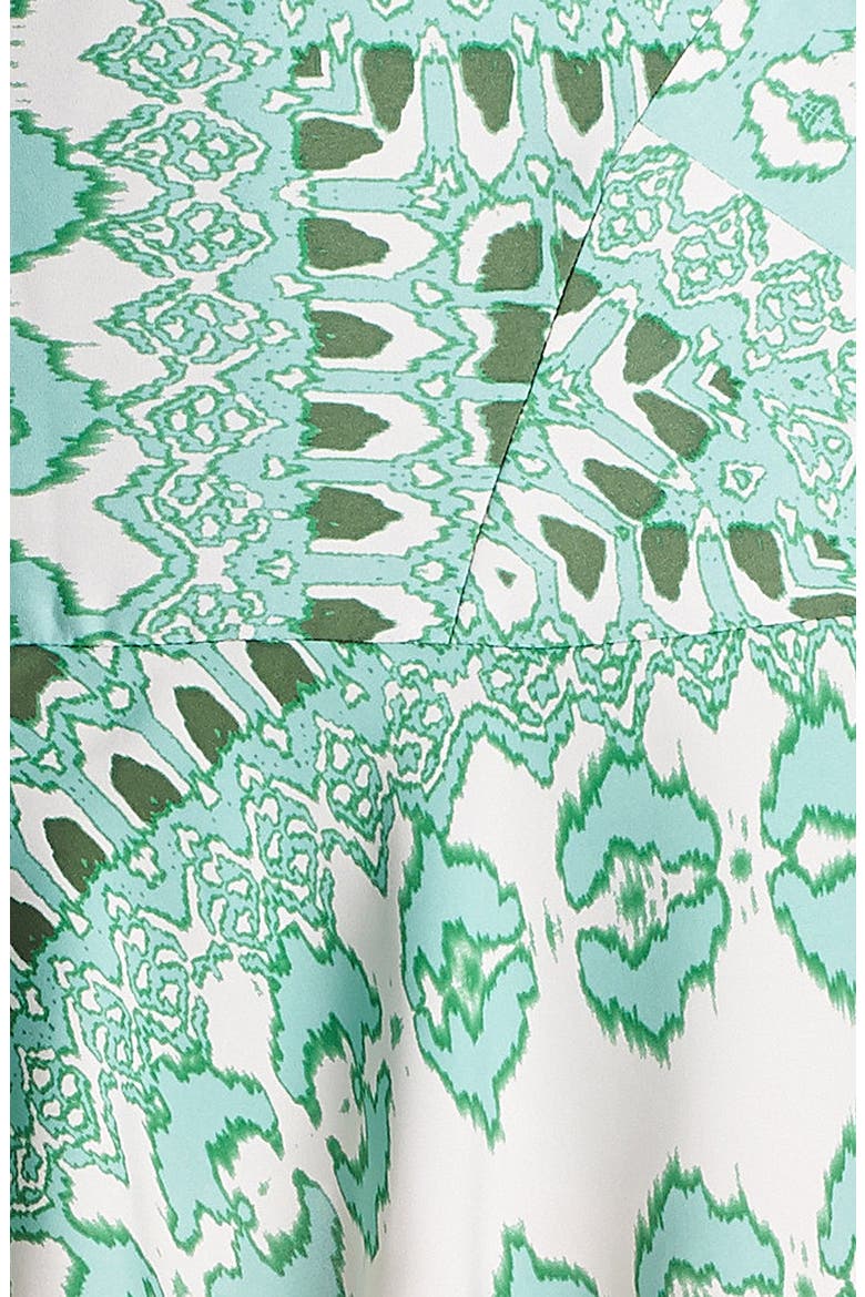 Mix Print Ruffle Skirt, Alternate, color, GREEN