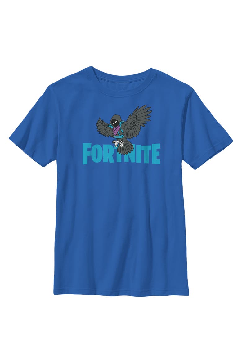 Boy's Fortnite Raven Logo  Graphic T-Shirt, Main, color, Royal Blue