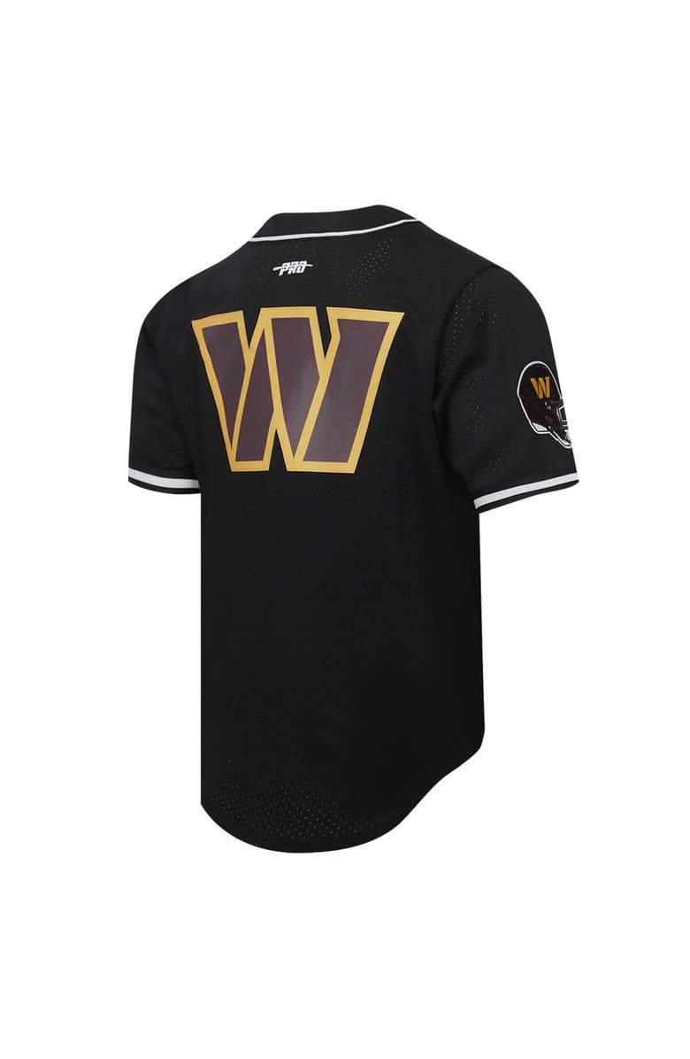 PRO STANDARD Men's Pro Standard Jayden Daniels Black Washington Commanders Mesh Button-Up Baseball Jersey, Alternate, color, 