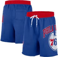 Nike Men's Nike Royal Philadelphia 76ers 75th Anniversary Courtside Fleece Shorts