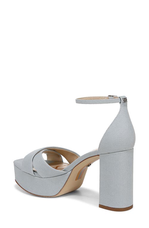 Sam Edelman Jullian Ankle Strap Platform Sandal In Cape Blue