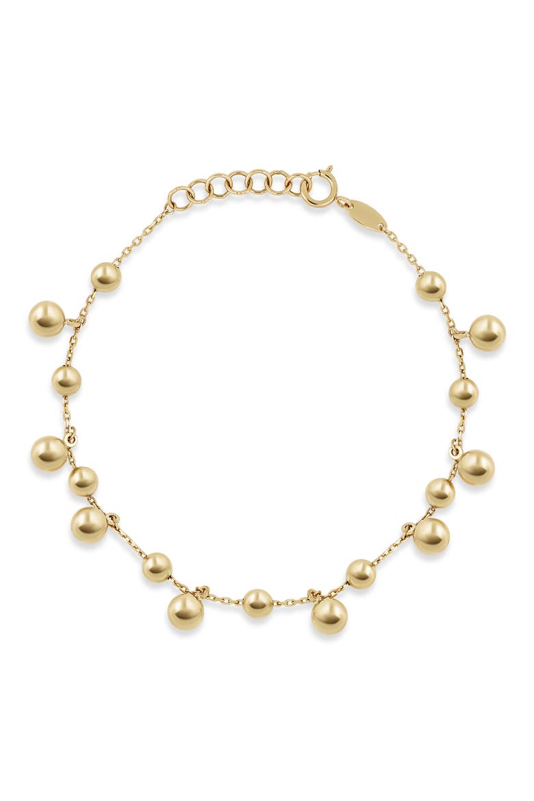 14K Gold Sphere Station Bracelet, Main, color, 14K YELLOW GOLD