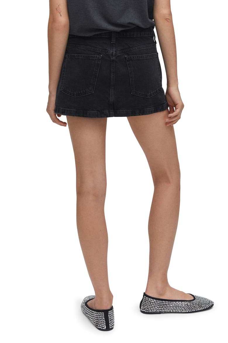 Denim Miniskirt, Alternate, color, BLACK DENIM