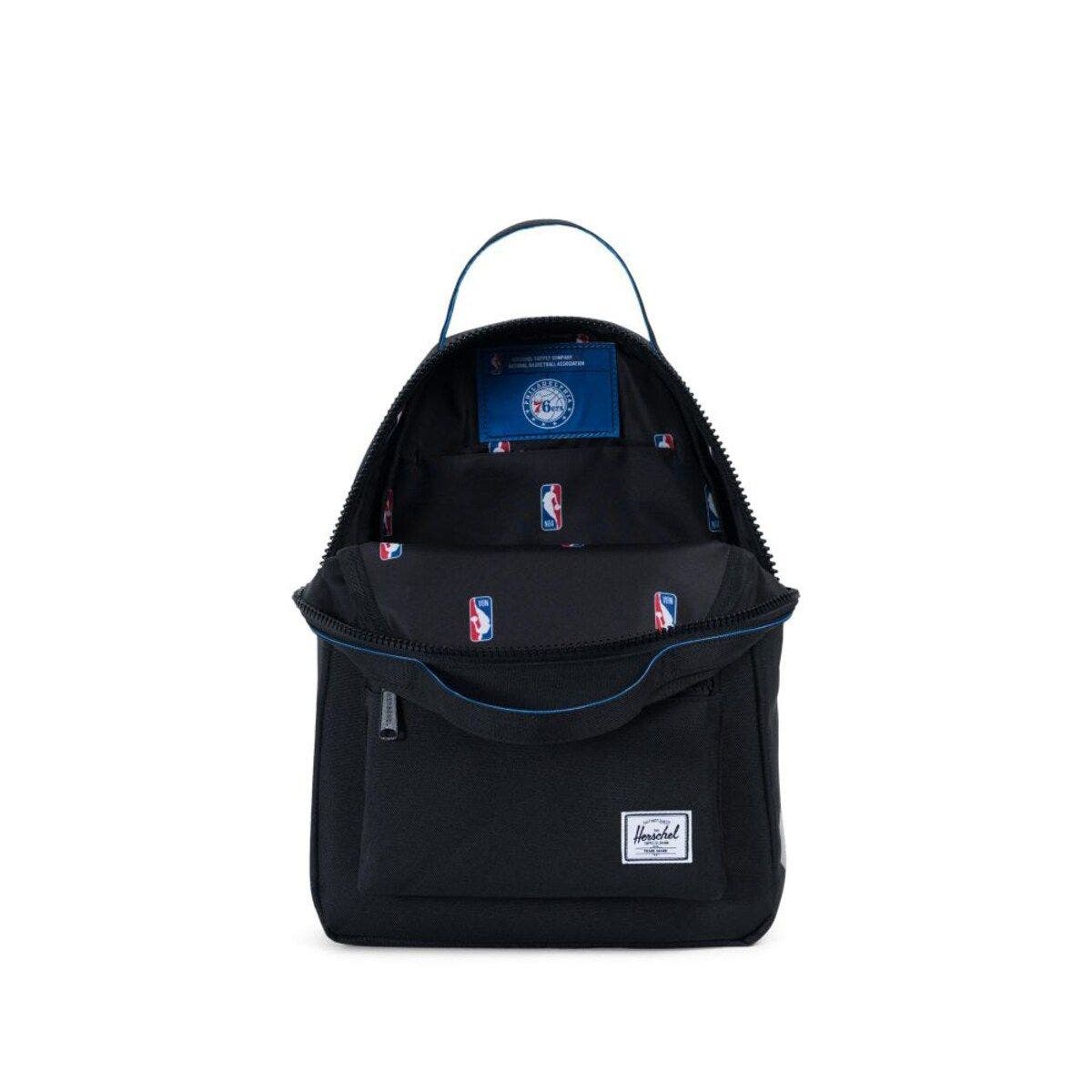Herschel Supply Co. Black Philadelphia 76ers Nova Small Backpack, Alternate, color, 
