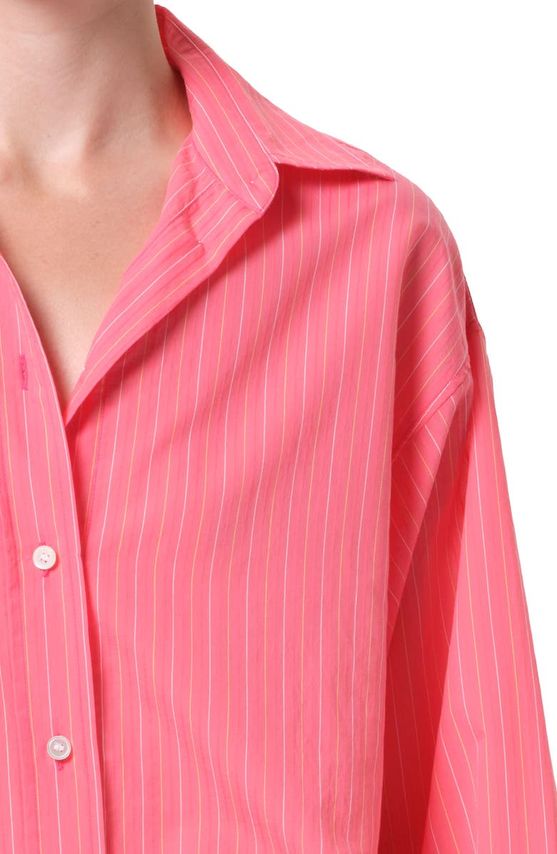 AGOLDE Sona Pinstripe Oversize Button-Up Shirt, Alternate, color, Fontana Stripe Candy