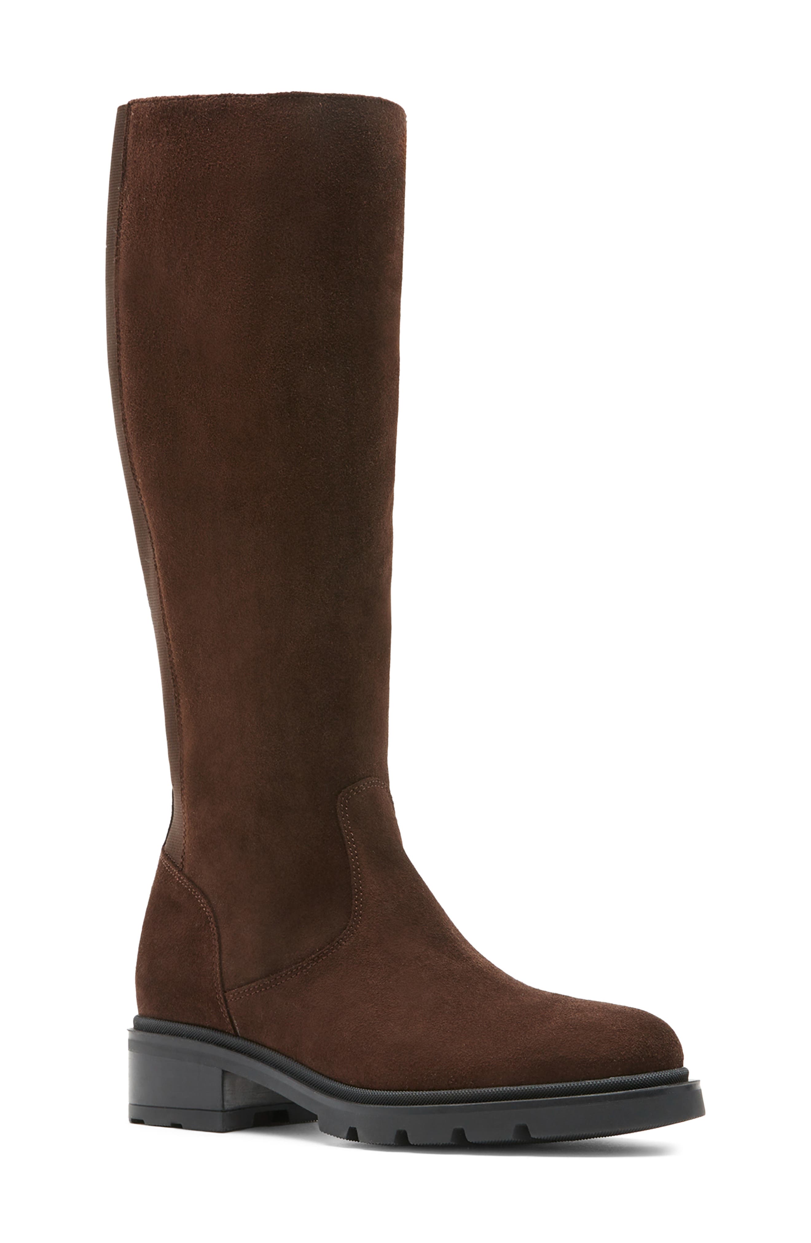 Superb Knee High Boot, Main, color, BRUNETTE SUEDE