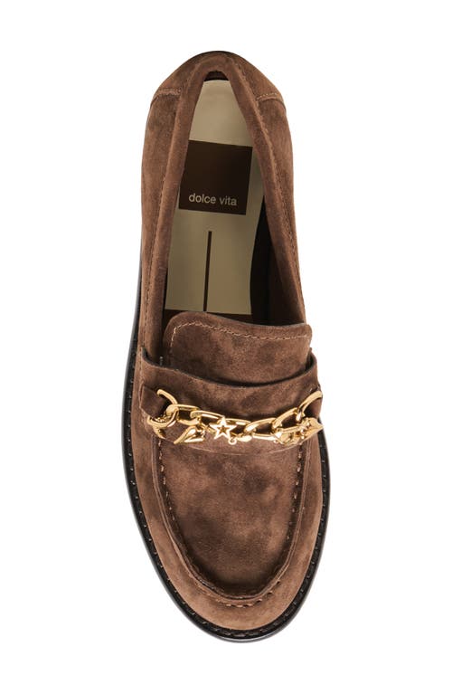 Dolce Vita Waylen Charm Chain Loafers In Brown