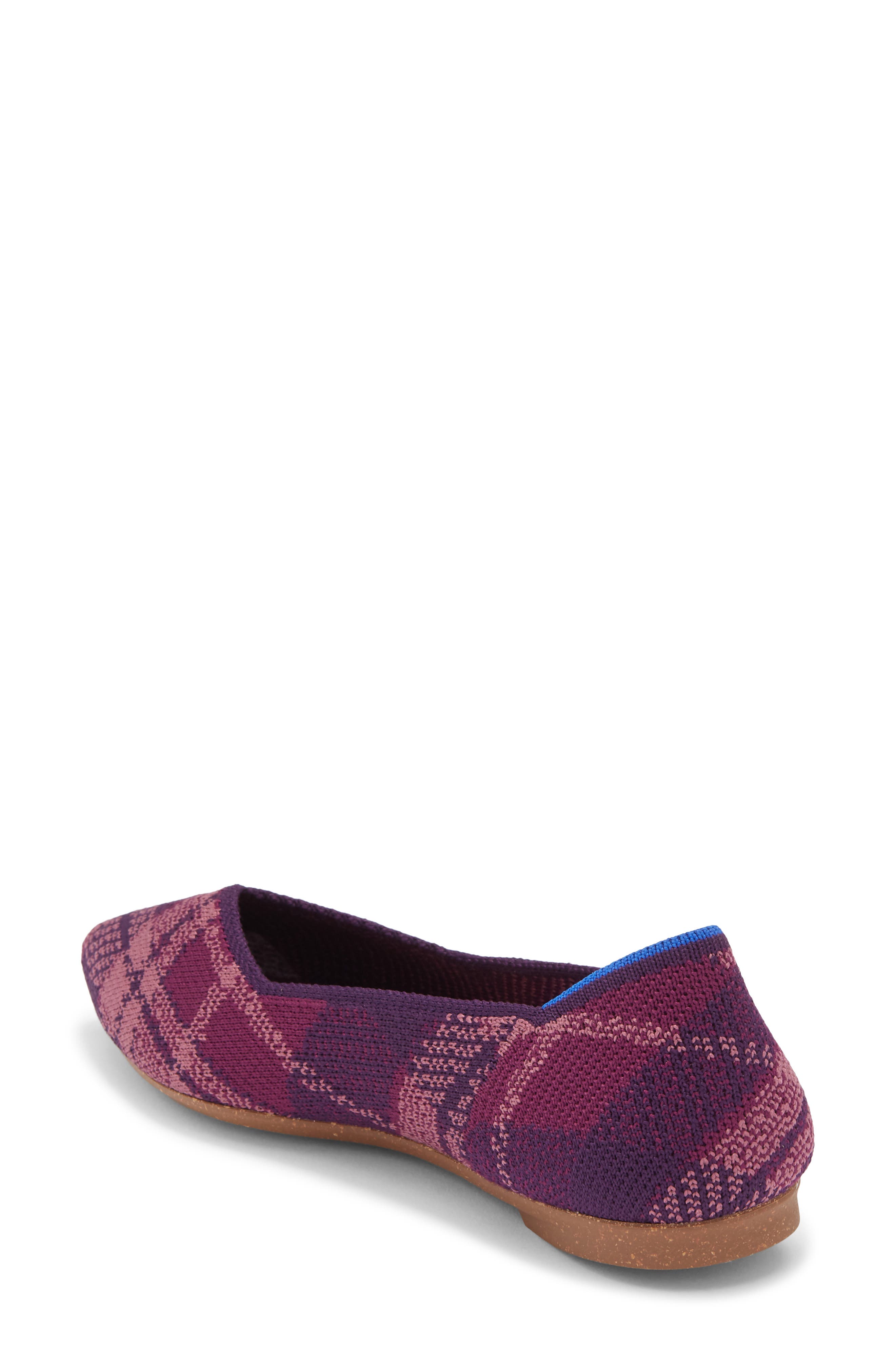 The Point II Pointed Toe Flat, Alternate, color, PURPLE PLAID