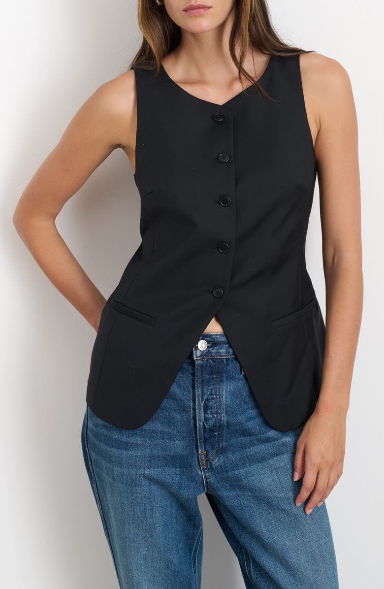 Alex Mill Anna Long Cutaway Vest, Main, color, 