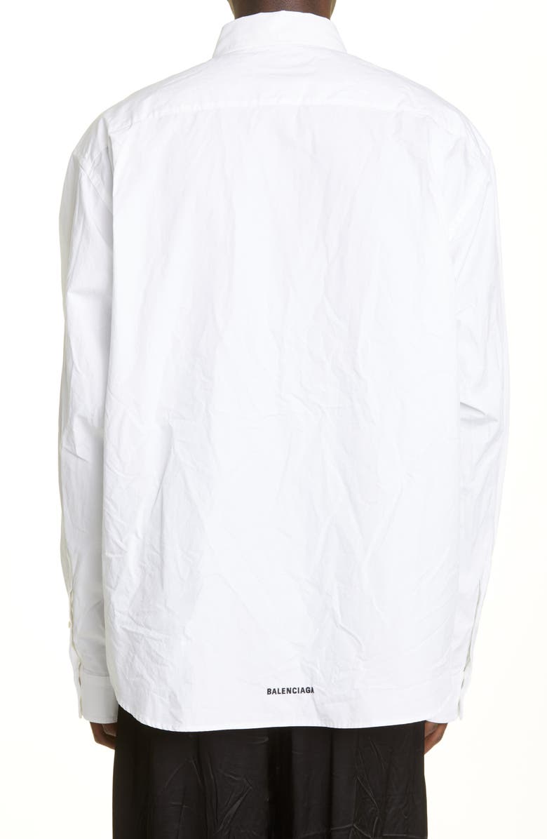Balenciaga Basic White Button-Down Shirt, Alternate, color,