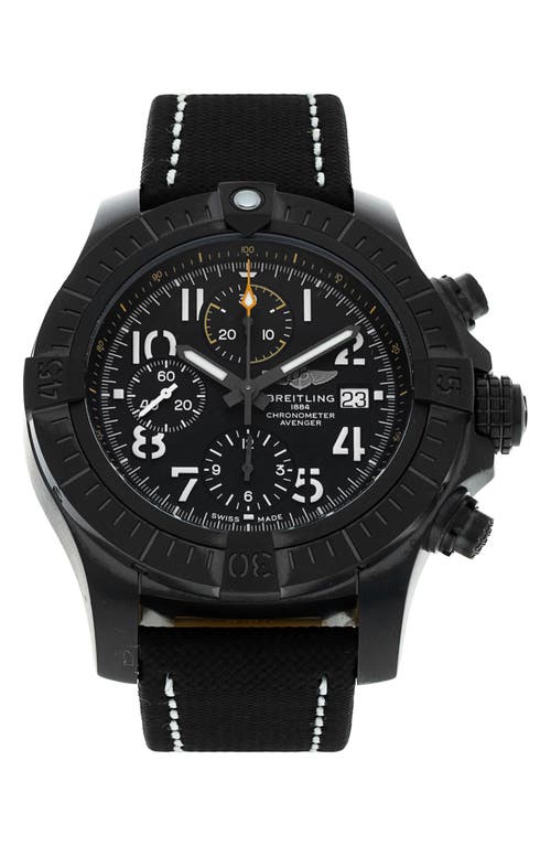 Watchfinder & Co. Breitling  Avenger Chronograph 45 Night Mission Watch, 45mm In Black