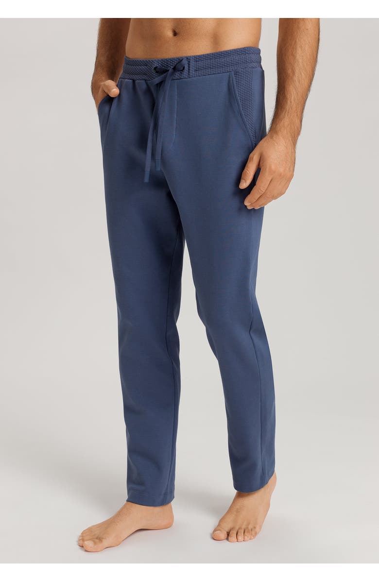 Hanro Smartwear Cotton Drawstring Lounge Pants, Alternate, color, Vintage Indigo