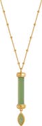 Karma and Luck Guardian Spirit Jade Evil Eye Gold Necklace