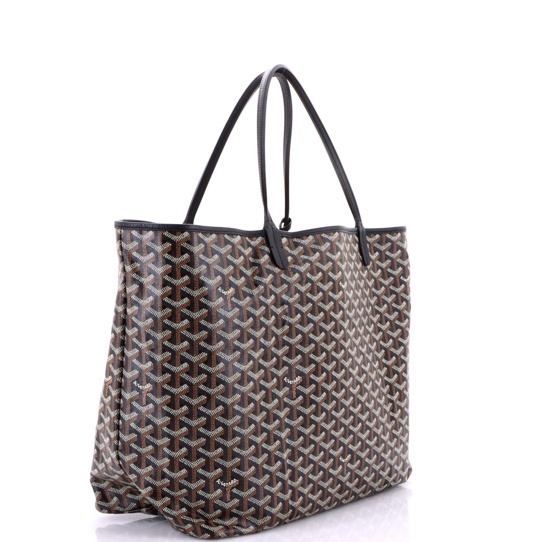Pre-Owned Goyard Saint Louis Tote Coated Canvas GM, Alternate, color, Black