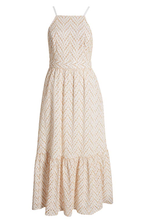 Lilly Pulitzer ® Charlese Eyelet Tiered Cotton Maxi Dress In Sand Bar Mermaid Tail
