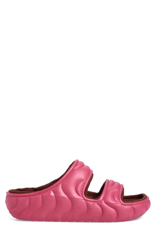 Crocs Classic Cozzzy Overpuff Slide Sandal In Dragon Fruit